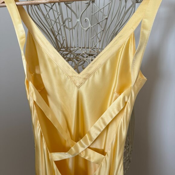 VINTAGE Y2K Caché 100% Silk Yellow "How to Lose a Guy in 10 Days" Dress - Size 4 - Picture 7 of 12